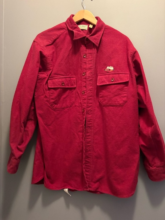 L.L. Bean Other - L.L. Bean Red Button-Down Casual Shirt Vintage Flannel 17 Coastal Fisherman